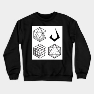 Sacred geometry. Black and white. Crewneck Sweatshirt